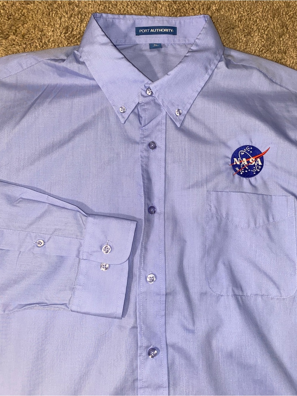 NASA Huntsville Space Rocket Center Port Authority Mens XL Button Down Shirt